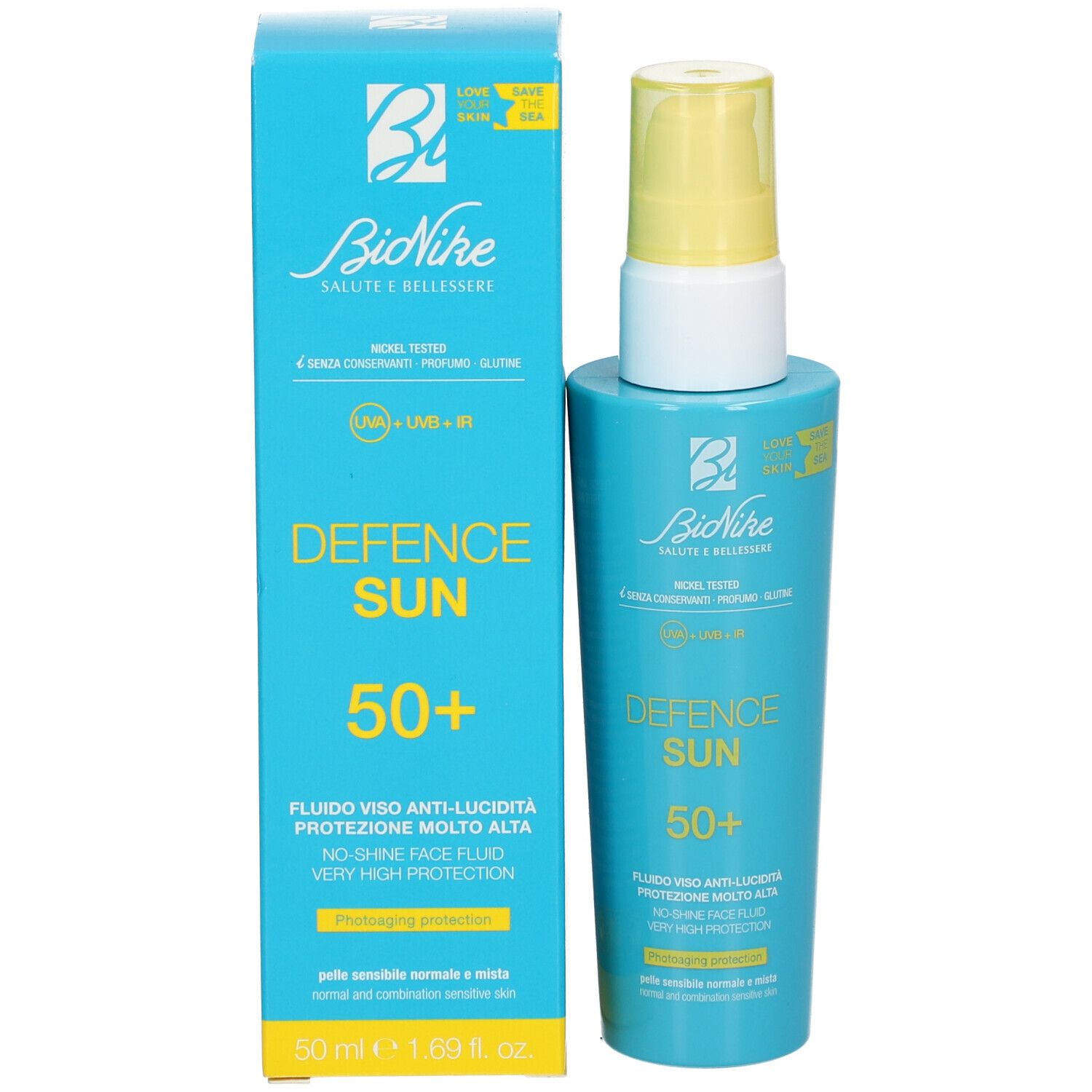 BioNike Defence Sun Fluid na tvár proti lesku SPF 50+, 50 ml