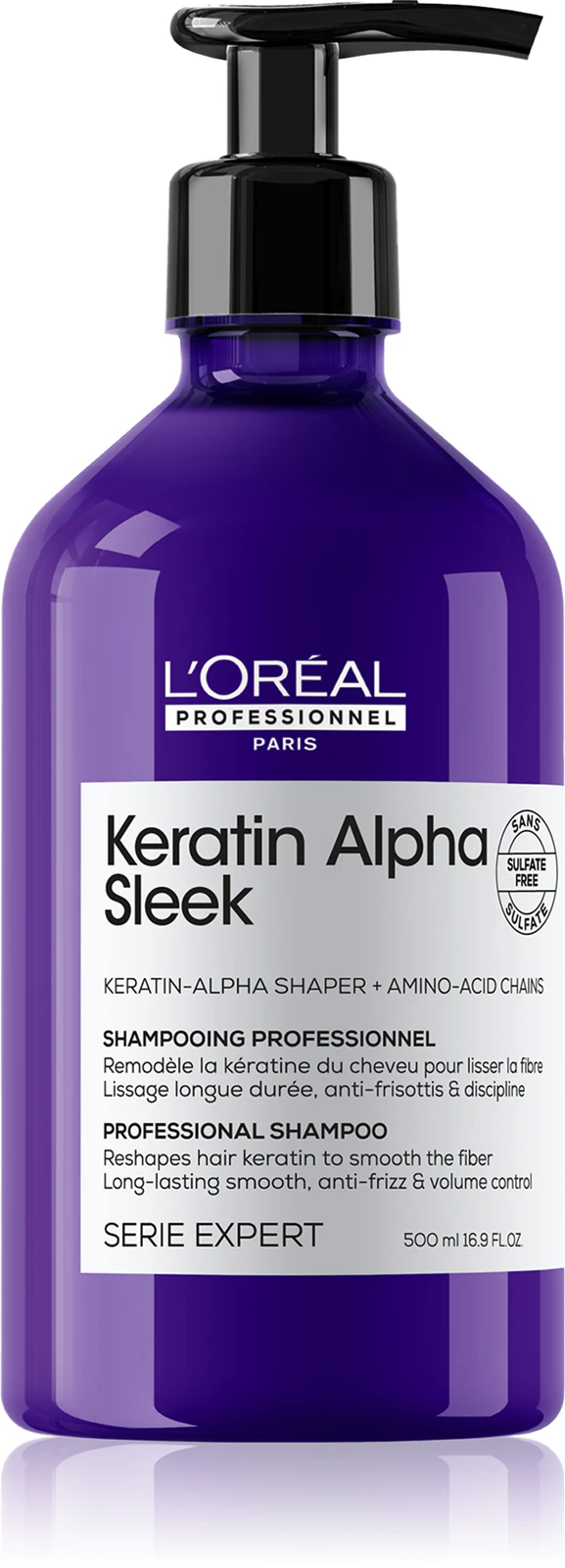 Loreal L’Oréal Professionnel Serie Expert Keratin Alpha Sleek šampón pre hladký vzhľad vlasov 500 ml (poškodený