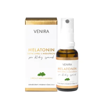 VENIRA Melatonín – ústny sprej s medovkou, 30 ml / EXP.: 01/2026 /