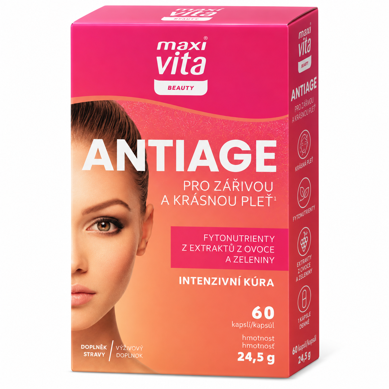 Maxi Vita Beauty Antiage – pre žiarivú a krásnu pleť, 60 kapsúl EXP.: 01/2026