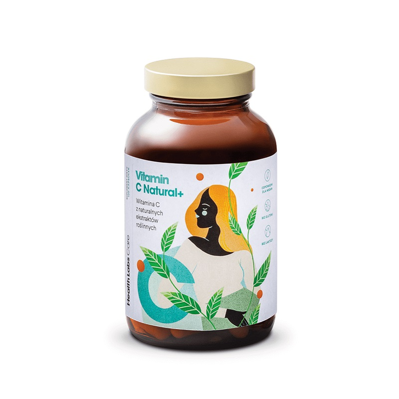 Health Labs Care Vitamin C Natural+ – prírodný vitamín C, 120 kapsúl EXP.: 02/2026