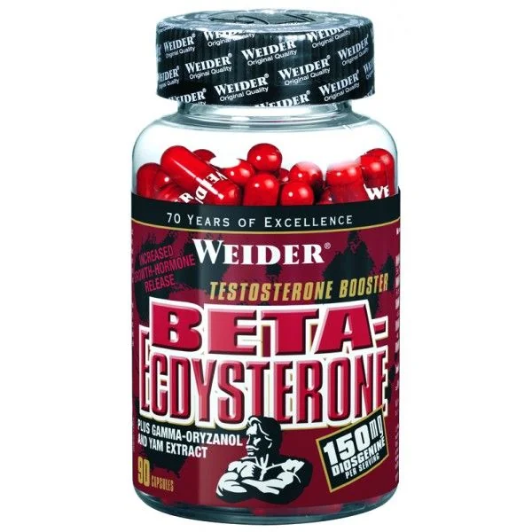 Weider Beta-Ecdysterone – špenátový extrakt, diosgenín a gama-oryzanol, 150 kapsúl EXP.: 01/ 2026
