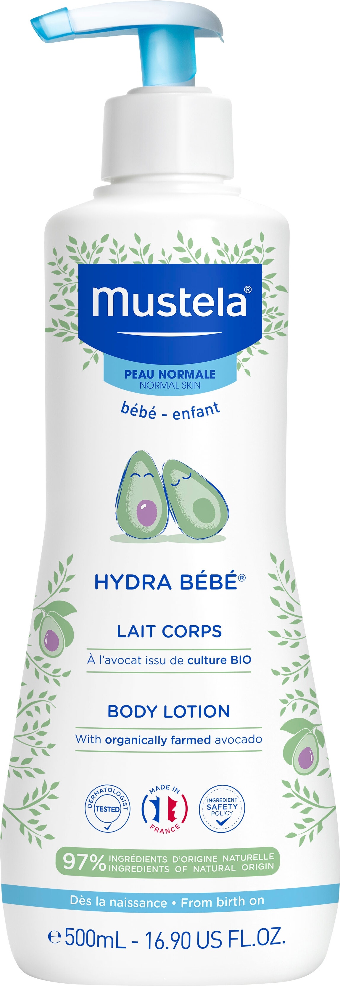 Mustela Hydra Bébé Body Lotion Telové mlieko 500 ml