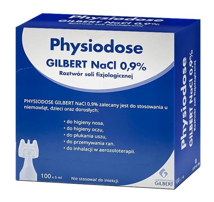 Gilbert Physiodose NaCl 0,9 % fyziologický roztok, 100 ampuliek po 5 ml