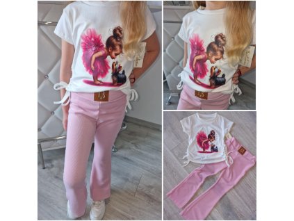 Dívčí legíny zvon pink