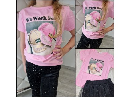 Dívčí tričko Pink kšiltovka