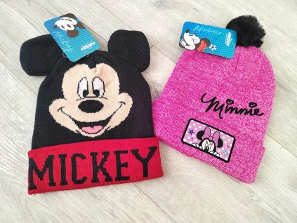 Zimní čepice Minnie a Mickey