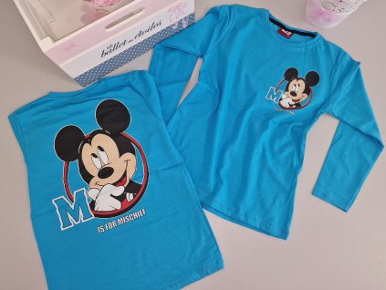 Tričko Mickey blue/khaki
