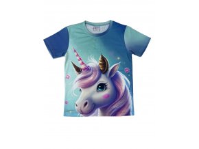 Tričko blue jednorožec