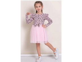 Dívčí šaty tylová sukně potisk