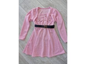 Šaty s páskem Pink