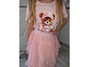 Dívčí tričko Medvídek pink