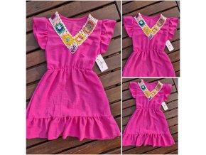 Šaty Pink Boho