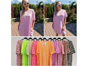 Dámské šaty Vally leopard lila