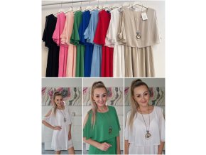 Dámské šaty vykrojené náhrdelník