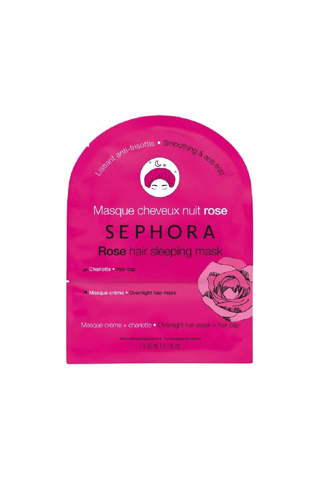 Sephora maska na spaní na vlasy s výtažkem z růže