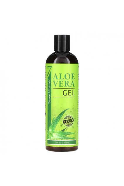 Seven Minerals, Aloe Vera Gel, gel pro léčbu zanícené pleti, 355 ml