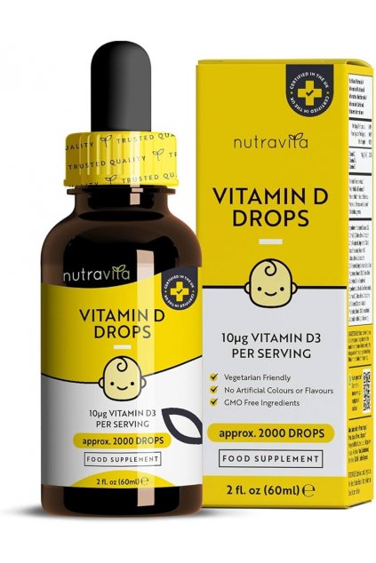 Nutravita, vitamin D kapky, 60 ml