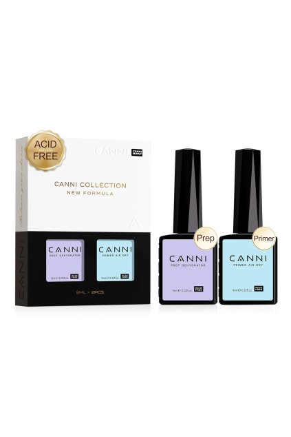 CANNI 2 ks bezkyselinový dehydrátor a základní gelový lak na nehty 2x9ml