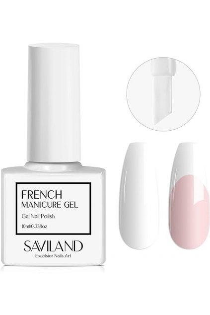 Saviland francouzský bílý gelový lak na nehty  10 ml