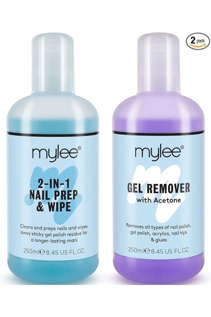 Mylee Nail Polish Prep Wipe + Remover Cleanser  2x250 ml od Mylee