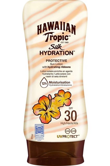 Hawaiian Tropic, Silk Hydration, opalovací krém SPF30, 180 ml