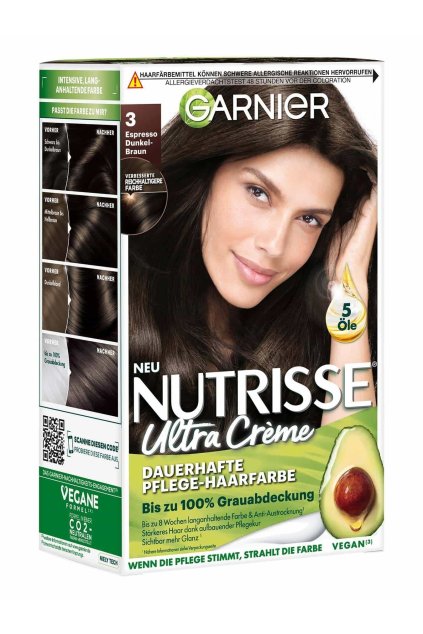 Garnier - Nutrisse Ultra Creme - 3 Espresso tmavě hnědá