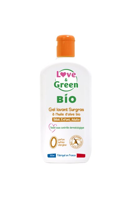 love and green gel surgras hypoallergenique bio 500ml