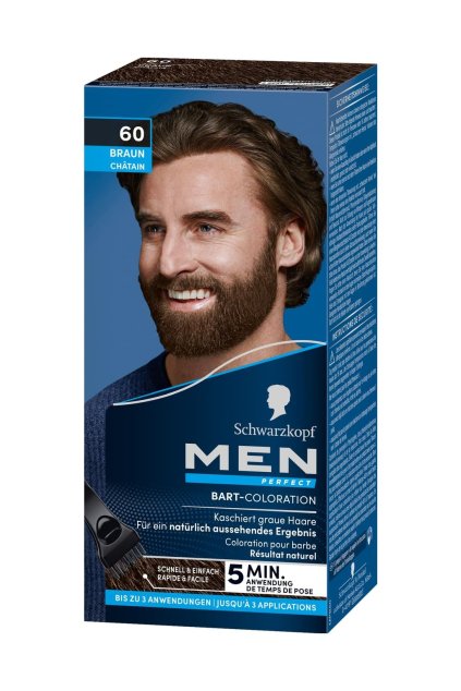 Schwarzkopf Men Perfect - Barvení vousů - 60 Hnědá