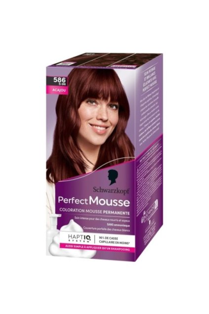 Schwarzkopf Perfect Mousse - 586 Mahagon, poškozená krabička