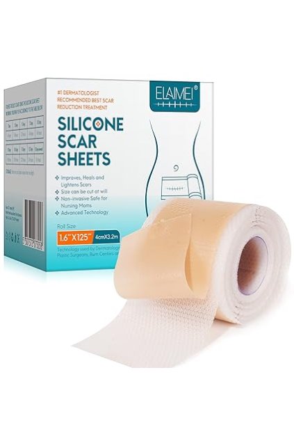 Silikonová náplast na jizvy (role 320 cm x 4 cm) pro opakované použití