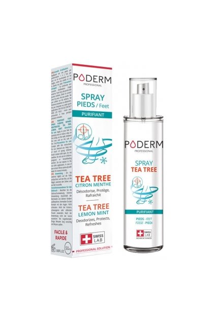 Poderm, uklidňující sprej na nohy s tea tree olejem, 50ml