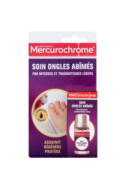 Mercurochrome Soin Ongles Abîmés, péče o poškozené nehty mykózou, 3,3 ml