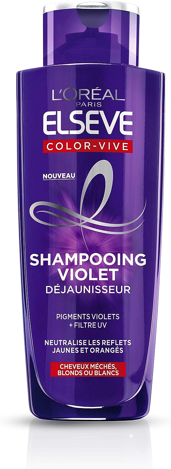 L'Oréal Paris - Elseve Color-Vive Purple šampon pro blond, odbarvené, melírované nebo bílé vlasy - neutralizuje žluté a oranžové odlesky