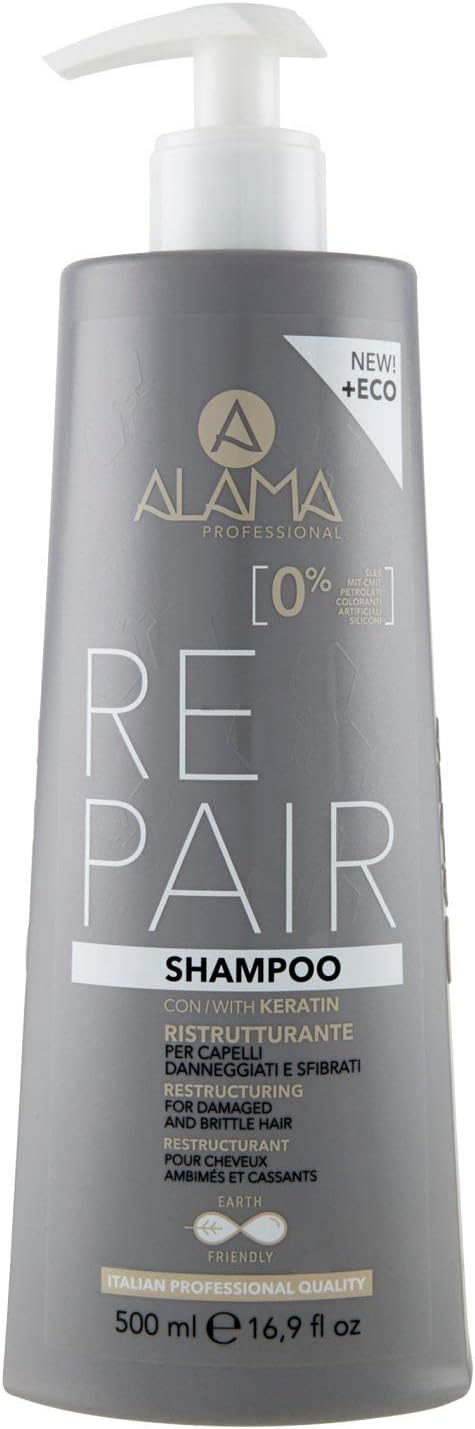 Alama Repair - Restrukturalizační šampon pro poškozené a lámavé vlasy, 500 ml