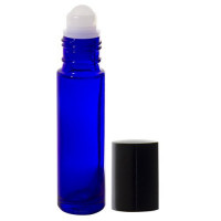 AromaZone Prázdná modrá skleněná lahvička na esenciální oleje, 30ml