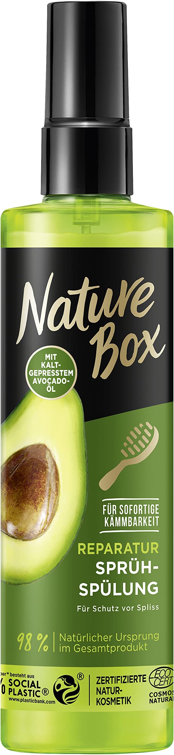 Nature Box, regenerační bezoplachový kondicionér na vlasy, 200 ml