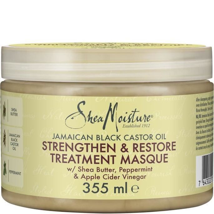 Shea Moisture Jamaican Black Castor Oil - Posilující a obnovující maska ​​na vlasy 355ml