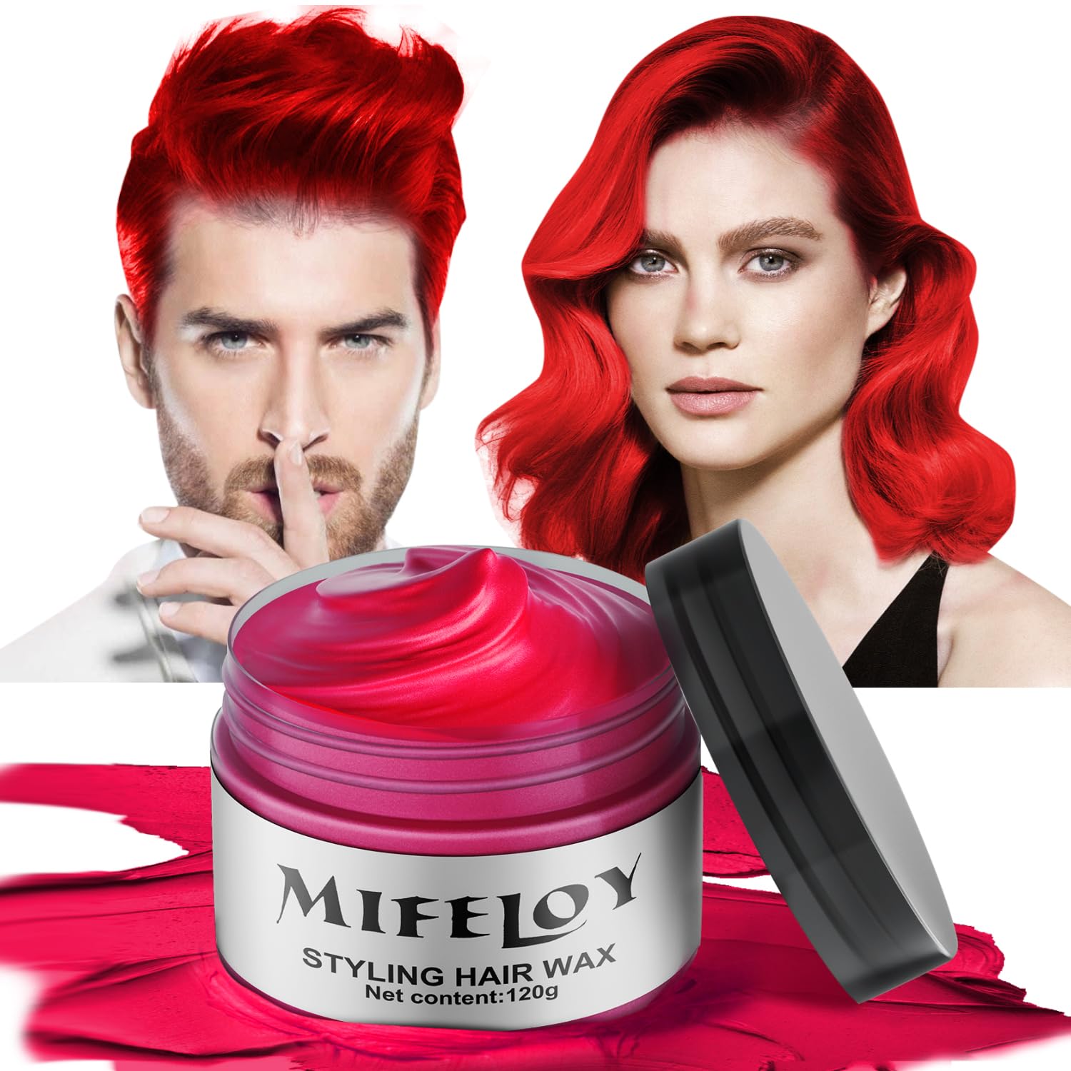 Mifeloy Styling Hair Wax Red Permanent Hair Color 100g (Red)