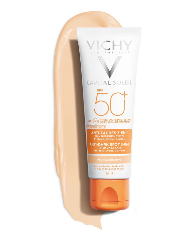VICHY Capital Soleil Krém proti pigmentovým skvrnám 3 v 1 SPF 50+, 50 ml