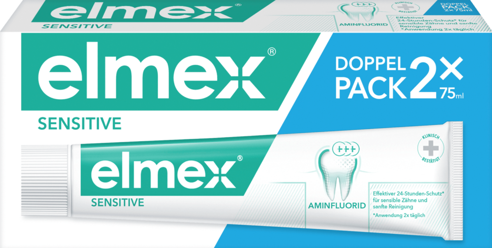 elmex Zubní pasta Sensitive Dvojité balení 2x75ml