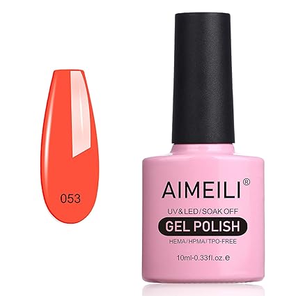 AIMEILI UV LED gelový lak na nehty - Neon Orange Zest (053) 10ml