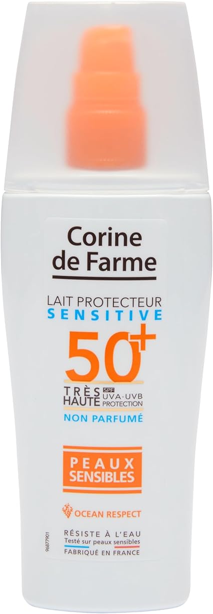 Corine de Farme - Ochranné mléko SPF50+ Sensitive, 150ml (chybí víčko)