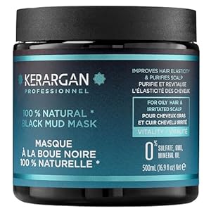 Kerargan - Revitalizační maska na vlasy ​​s černým bahnem z Mrtvého moře - 500ml