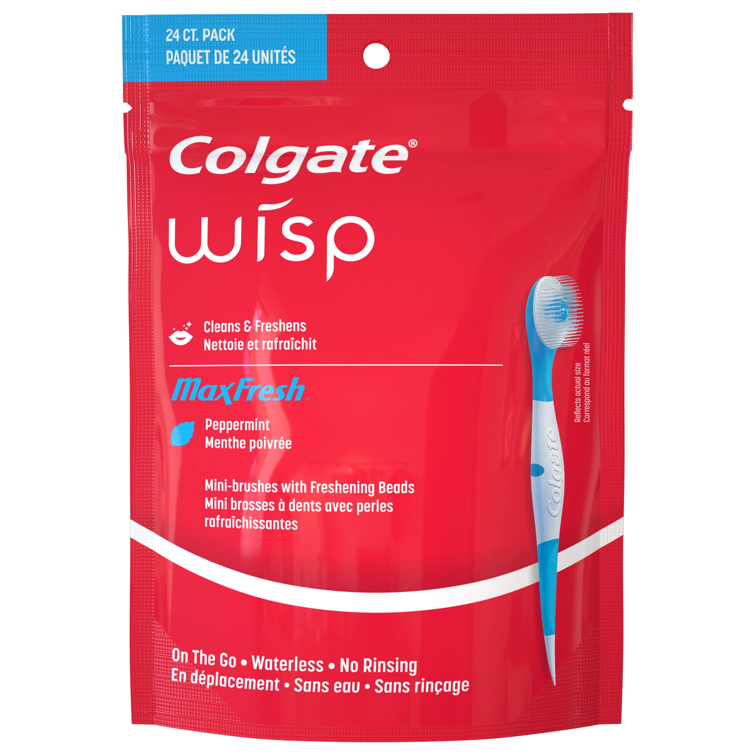 Colgate Wisp Max Fresh Peppermint Mini-Brushes, 24 ks