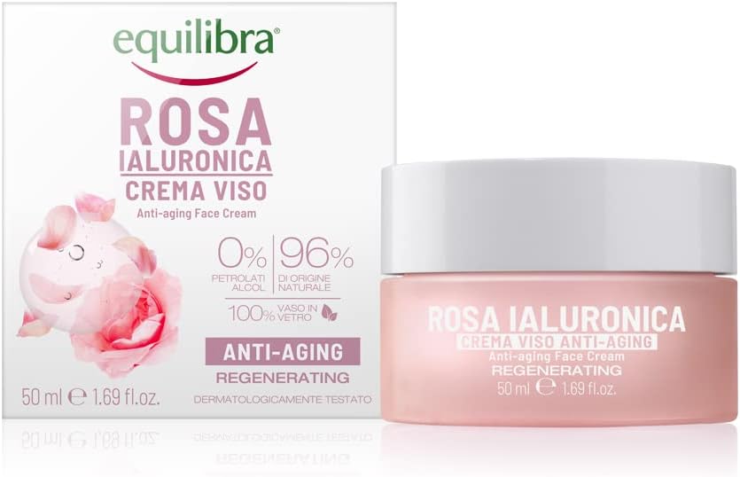 Equilibra ROSA Face, Hyaluronový krém proti stárnutí pleti 50 ml