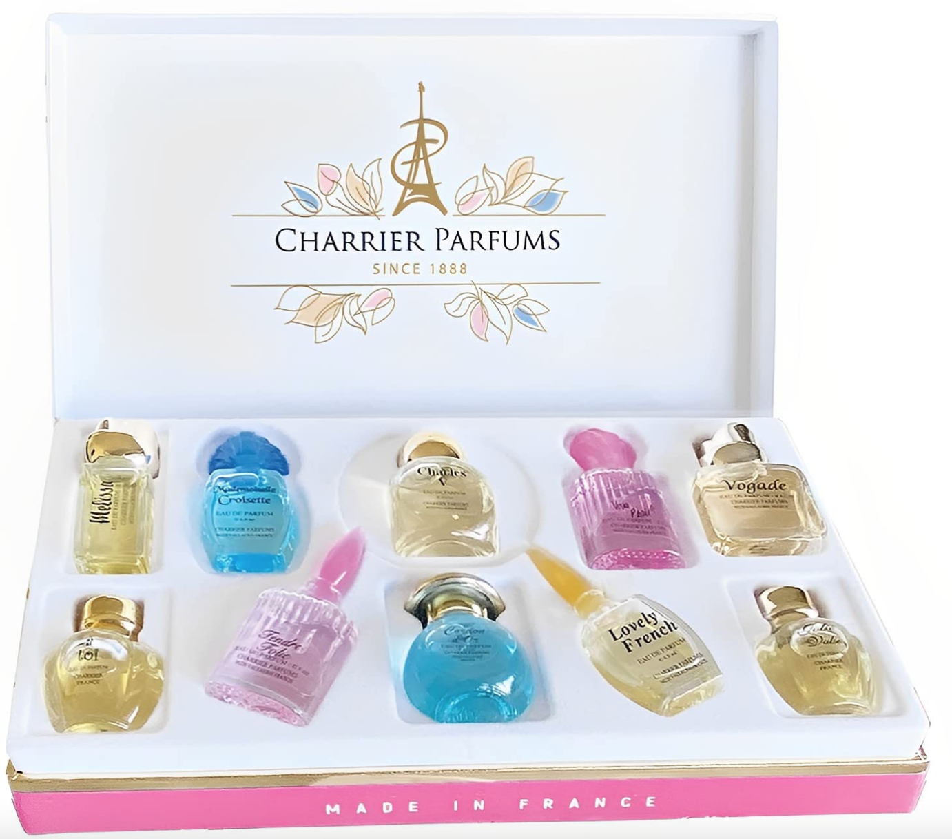 Charrier Parfums "Collection Precieuse" – Sada 10 miniatur parfémů