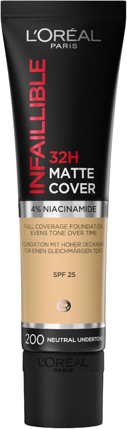 L'Oréal Paris Infallible 32H, Matný krycí základ, 200 golden sand