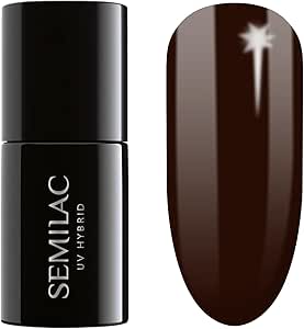 SEMILAC 419 Dřevitě hnědý UV gelový lak na nehty 7ml