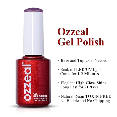 Levně Ozzeal Gel Polish Purple Brown, 15ml